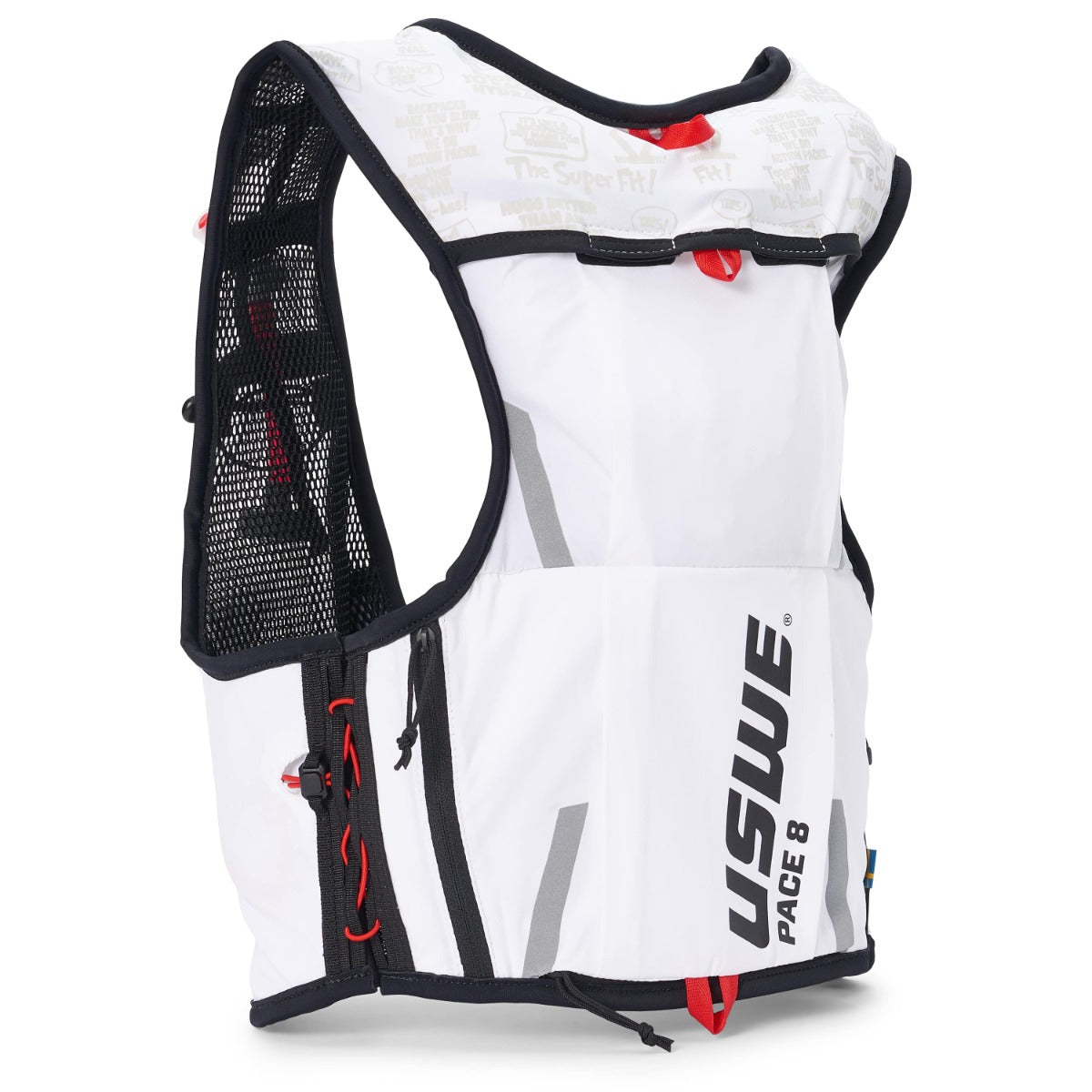 USWE Pace 8L Trail Running Vest - White/Black