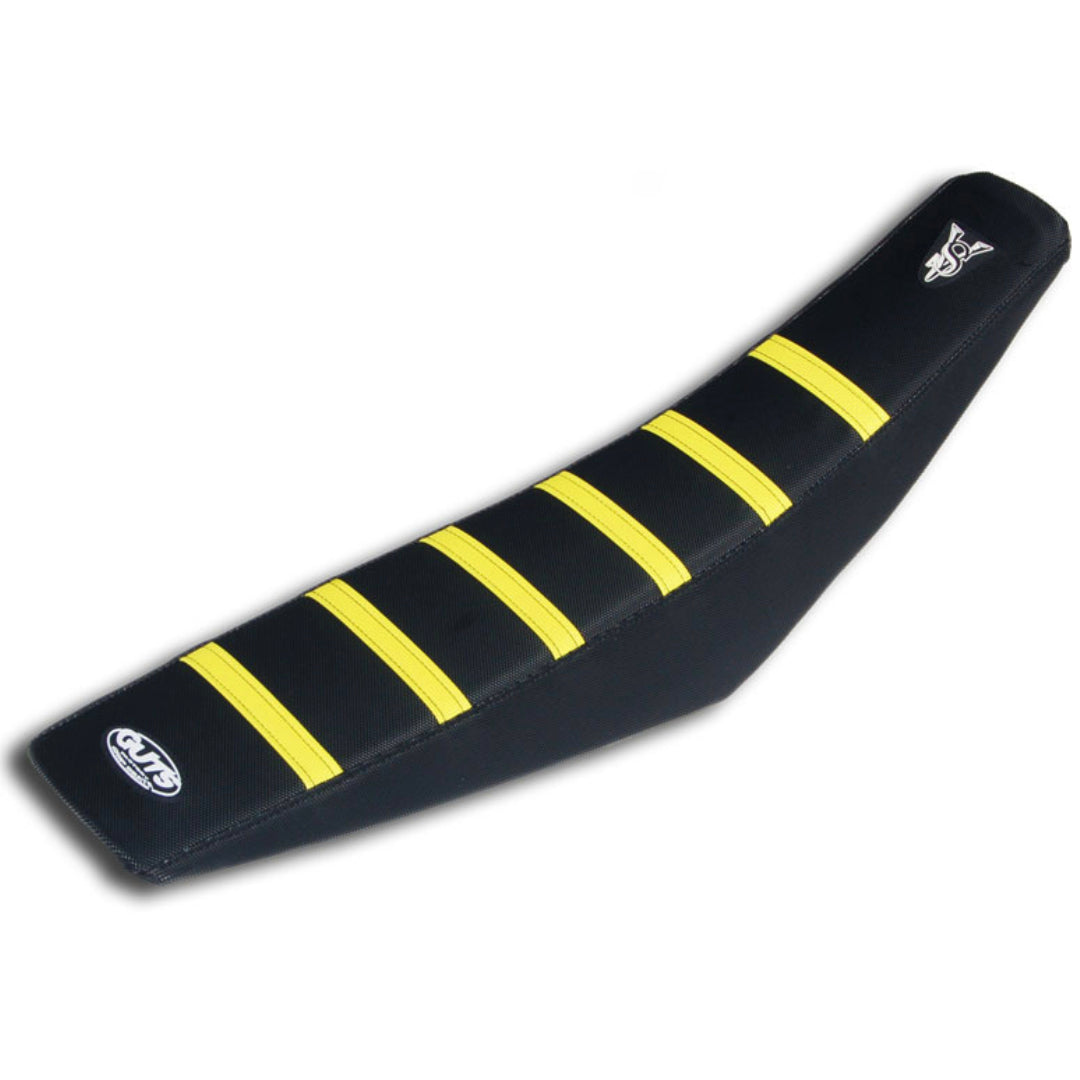 Guts Ribbed Velcro Cover Black/Yellow Ribs Suzuki RMZ250 19-24, RMZ450 18-24