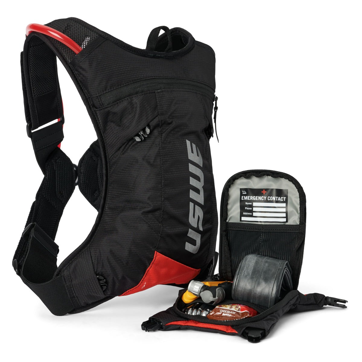 USWE MTB Hydro 3L Hydration Pack - Black/Red