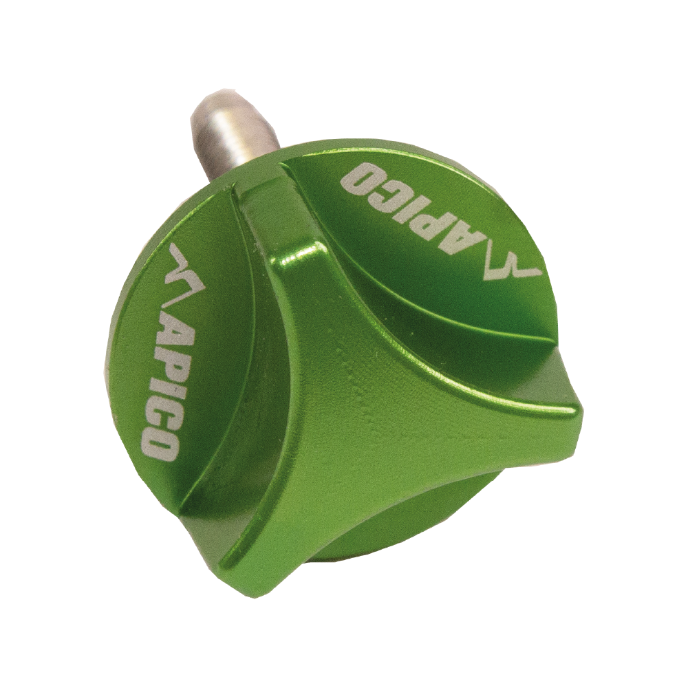 Apico Air Filter Bolt CNC 35mm KAWASAKI KX250F 21-23, KX450F 19-23, KX250XC/450XC 21-23 Green