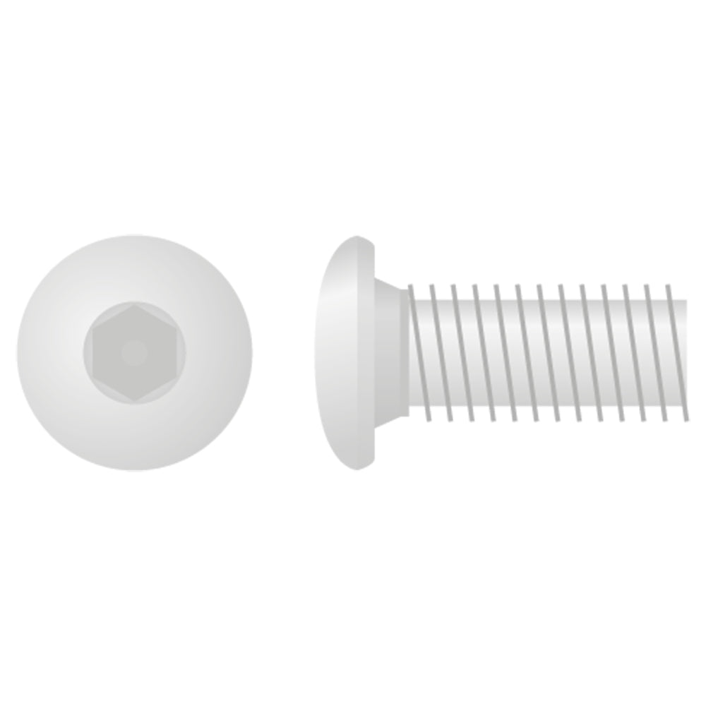 Apico Button Head Allen Bolt M8X1.25X20 10mm 10pk