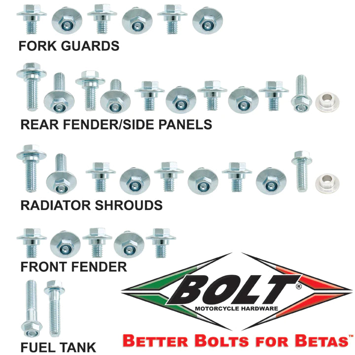 Bolt Plastic Fastener Kit BETA 125-300RR/RX 13-25, 350-500RR/RX 13-25