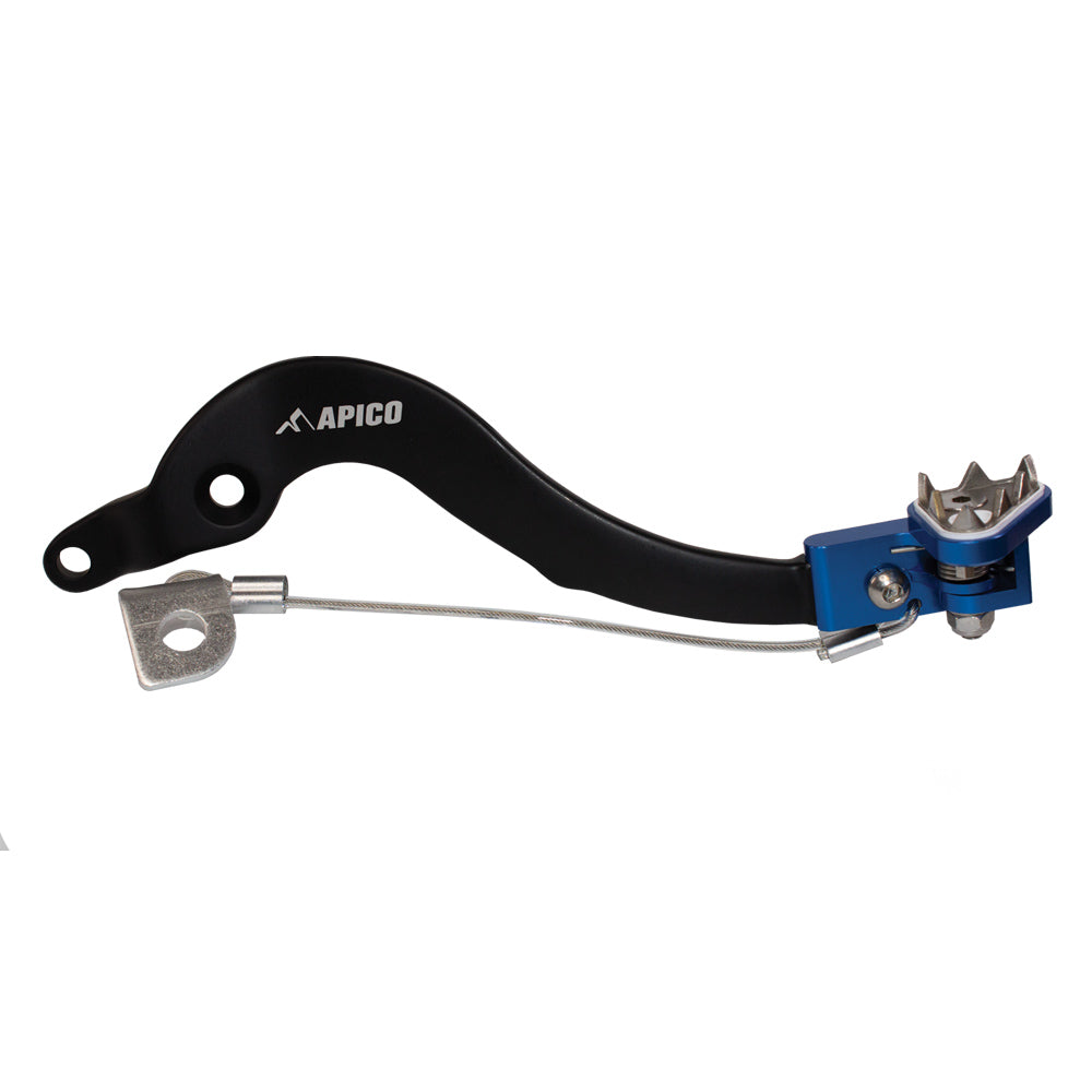 Apico Brake Pedal Forged TM MX/EN125-300 08-21, MX/EN250-300FI 15-21 Black/Blue