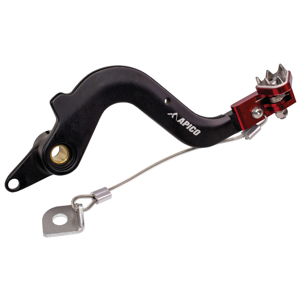 Apico Brake Pedal Forged BETA RR 125-300 2T 20-23, 350-480 4T 20-23 Black/Red