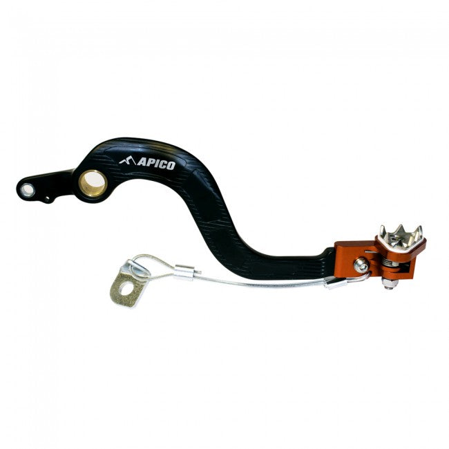 Apico Brake Pedal Forged KTM/HUSA/HUSKY SX/SXF 125-525 07-15,EXC/EXC-F 08-16, TE/FE 125-570 09-16 Black/Orange