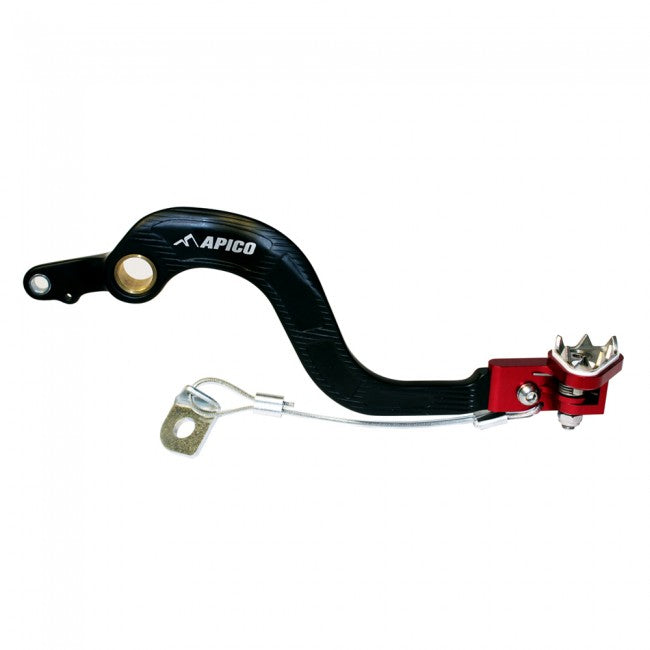 Apico Brake Pedal Forged HONDA CR250 02-07 Black/Red