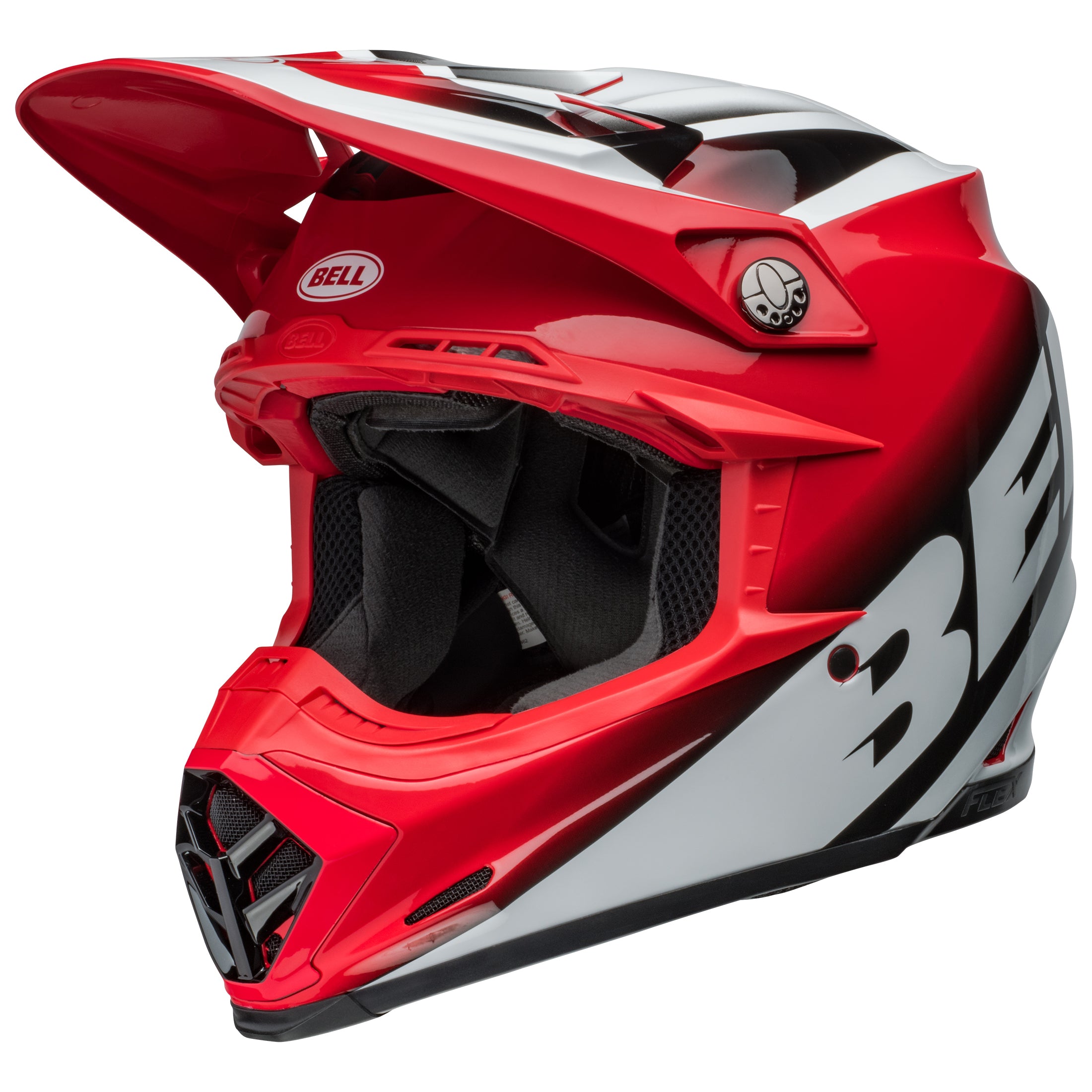 Bell Moto-9S Flex MX Helmet Rail Red/White