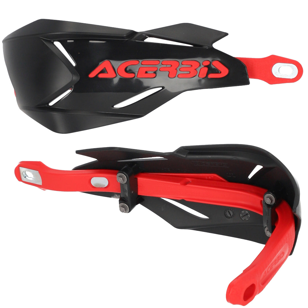Protège-mains Acerbis X-Factory Noir/rouge Pour Moto Cross, Enduro, Quad