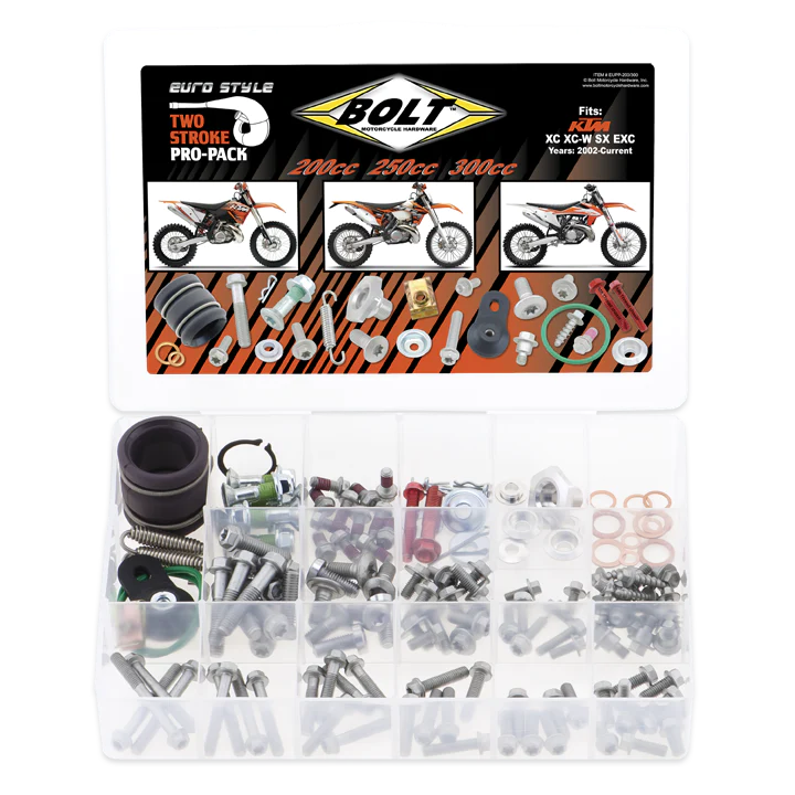 thumbnail image 2 of KTM 76pc Body Bolt Kit For SX EXC EXC Plastics - 50 65 85 105 125 250 300 350 450 520 2 of 6