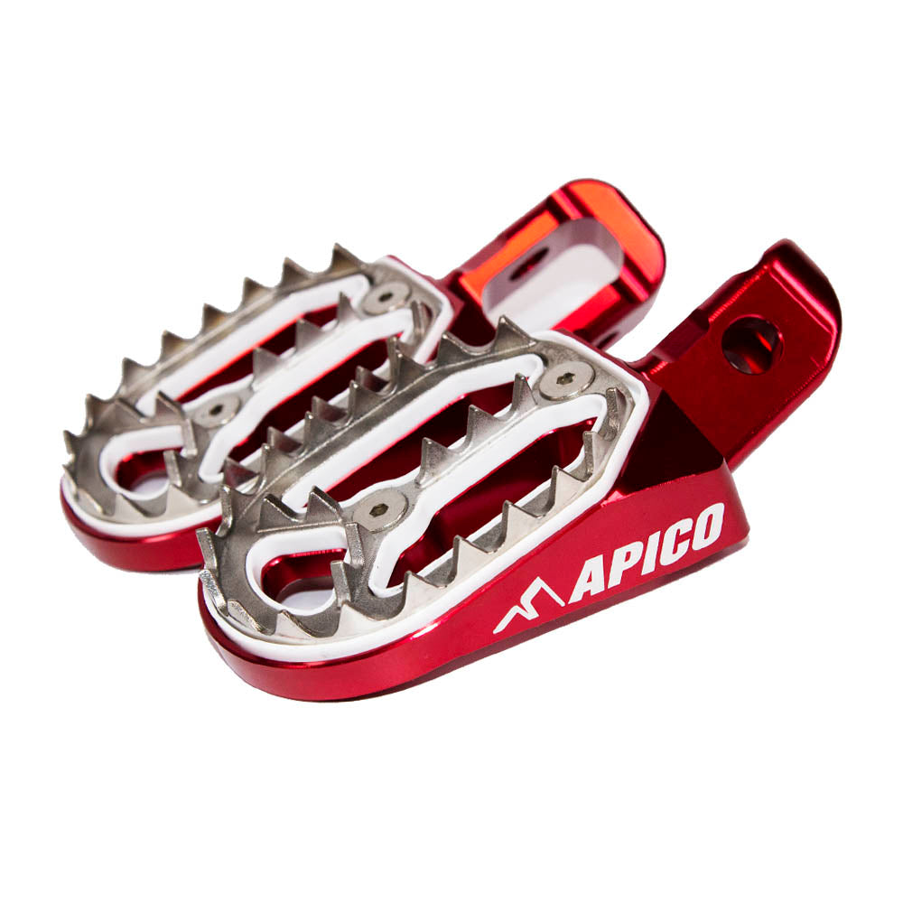 Apico Pro-Bite Foot Pegs BETA RR 125-300 2T 20-23, 350-480 4T 20-23 Red