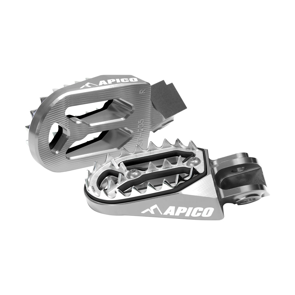 Apico Pro-Bite Foot Pegs KTM/HUSKY SX/TC50-65>23, SX/SX-F/FC >15, EXC/EXC-F/FE>16 (BETA/SHER/GAS>23) Titanium