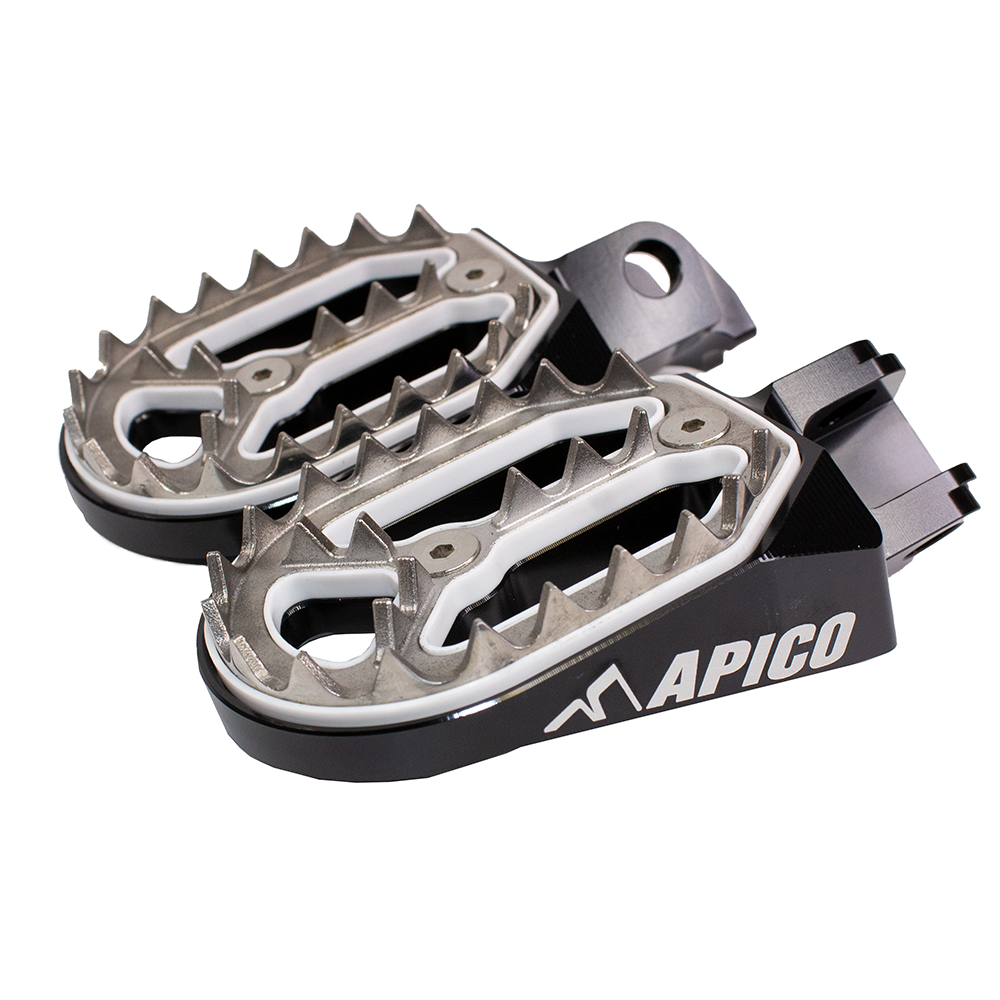 Apico Pro-Bite Foot Pegs TM EN/MX 85-300 02-21, EN/MX250-630FI 02-21 Black
