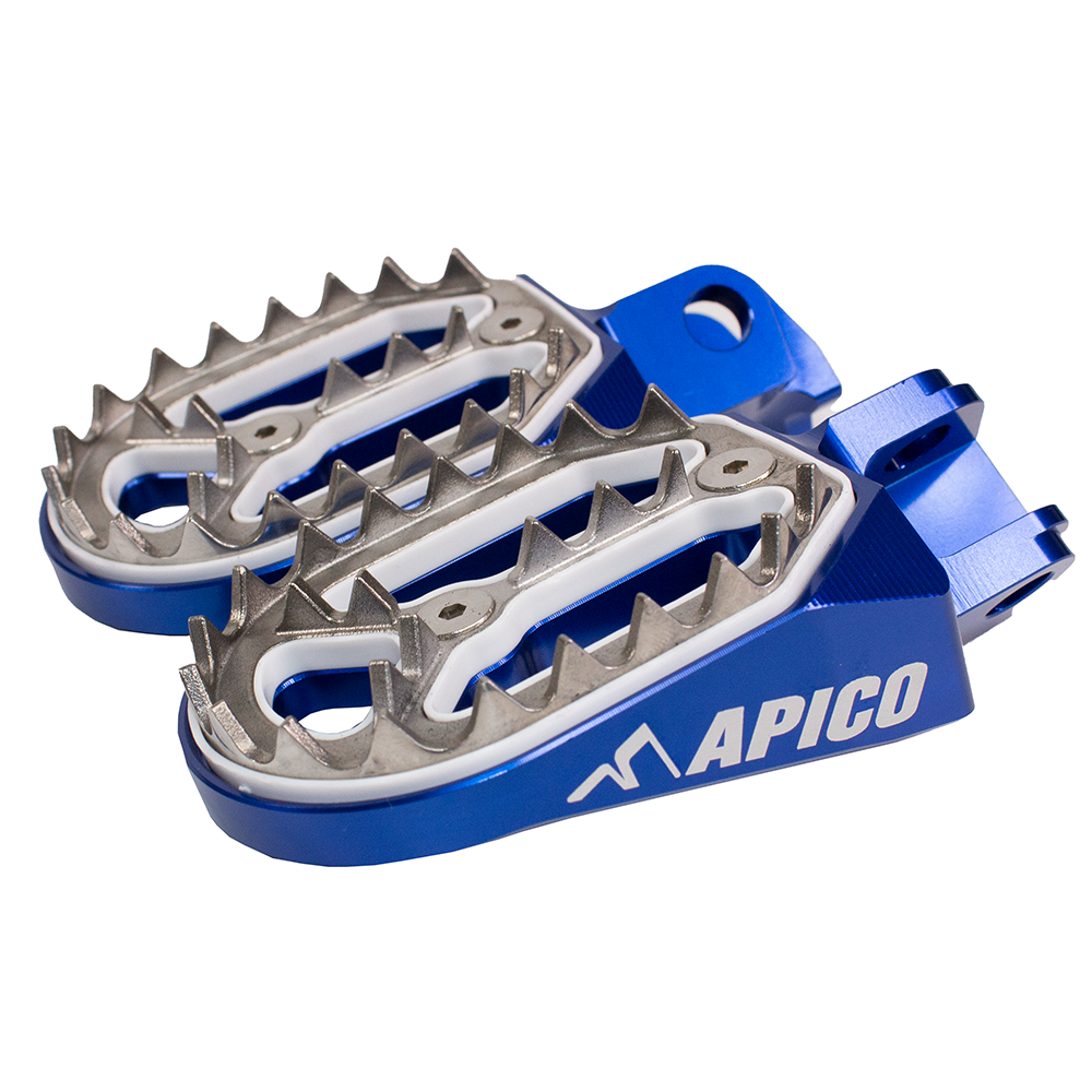 Apico Pro-Bite Foot Pegs TM EN/MX 85-300 02-21, EN/MX250-630FI 02-21 Blue
