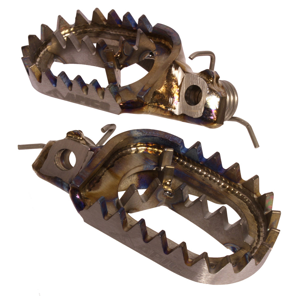 Apico Titanium Foot Pegs YAM YZ65-250 98-23, YZ/WR250F/FX 01-23, YZ450F 01-22, YZ/WR450F/FX 01-23, GAS >17