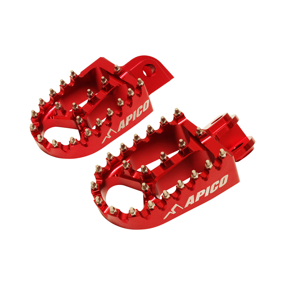 Apico Extreme Foot Pegs BETA RR 125-300 2T 13-19, 350-520 4T 10-19, GasGas EC/XC 18-20 Red