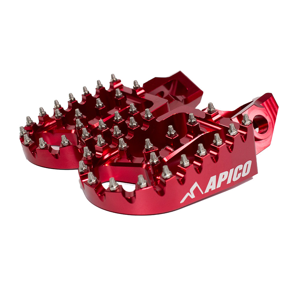Apico Extreme Foot Pegs KTM/HUSKY/GAS SX85 18-23, SX/SX-F/TC/FC 16-22, EXC/EXC-F/FE 17-23, MC/EC 21-23 Red
