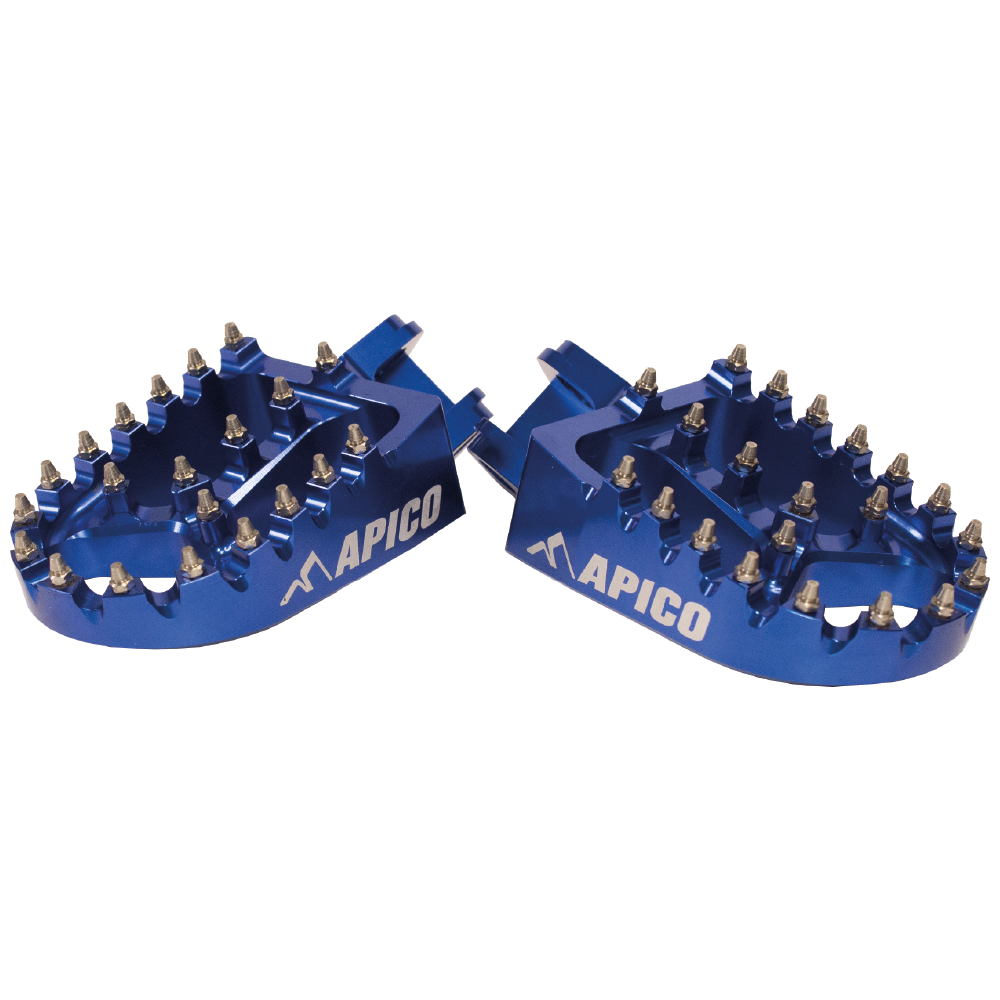 Apico Extreme Foot Pegs TM EN/MX 85-300 02-21, EN/MX250-630FI 02-21 Blue
