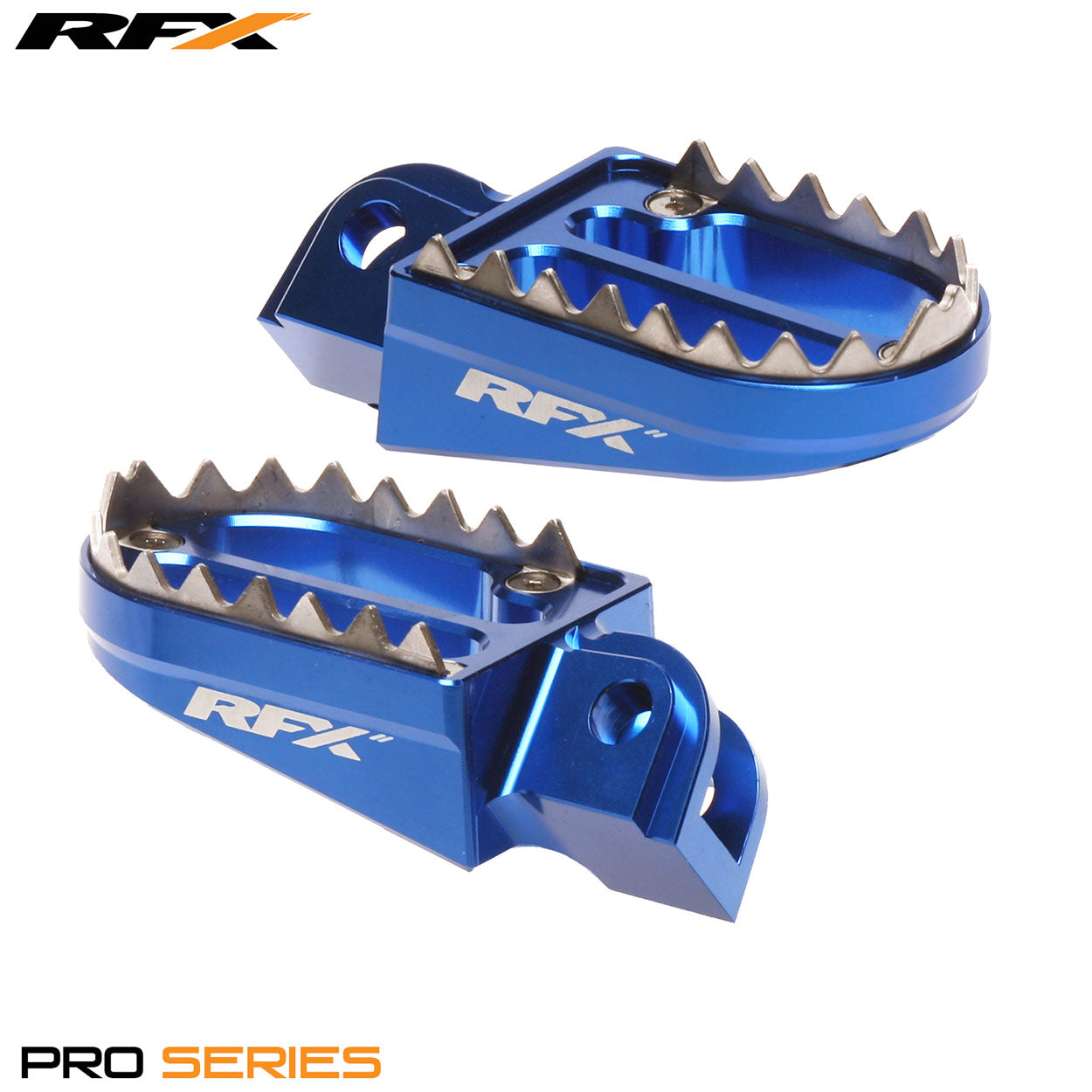 RFX Pro Series 2 Footrests Blue Husky TC85 18-24 TC125/FC 250/350/450 16-22