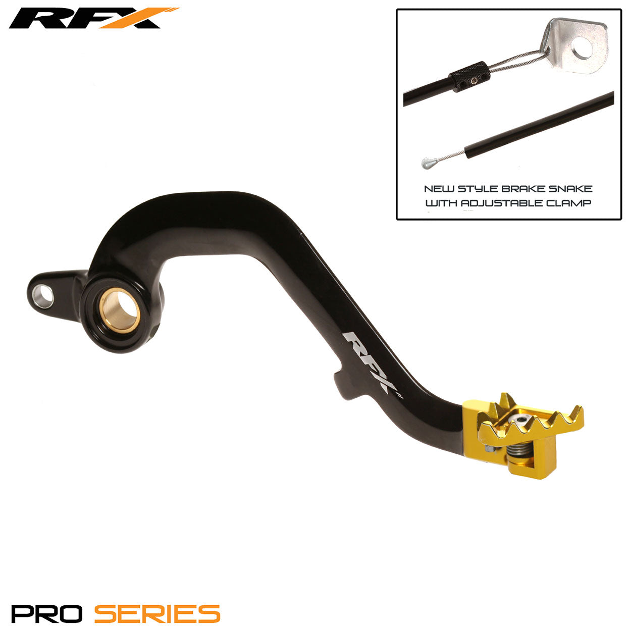 RFX Pro FT Rear Brake Lever Black/Yellow Suzuki RM125 01-08