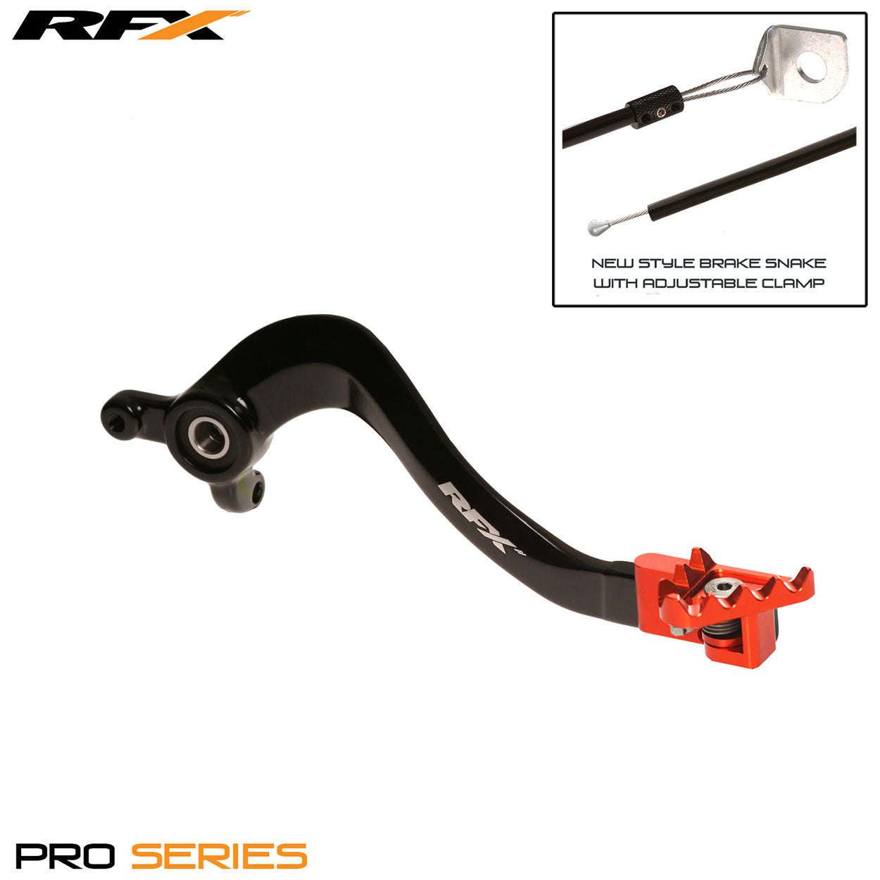 RFX Pro FT Rear Brake Lever Black/Orange KTM SX85 03-17