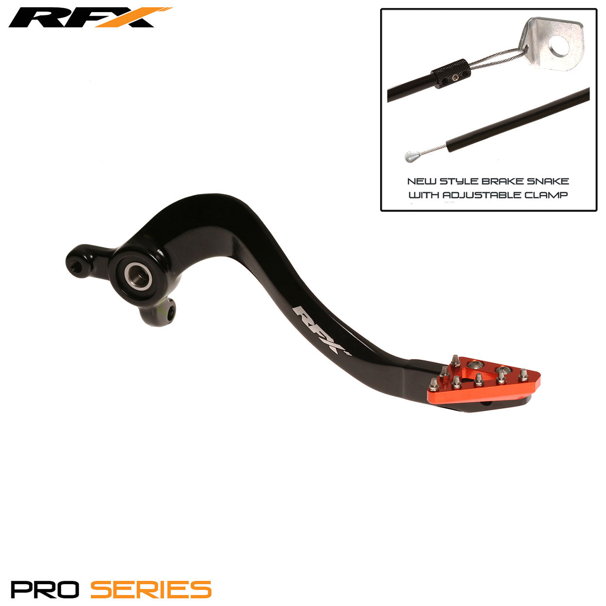 RFX Pro ST Rear Brake Lever Black/Orange KTM85 03-17