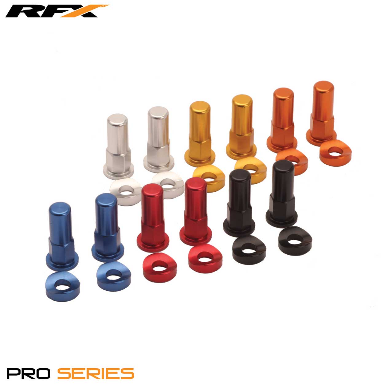 RFX Pro Rim Lock Nuts and Washers Blue 2pcs