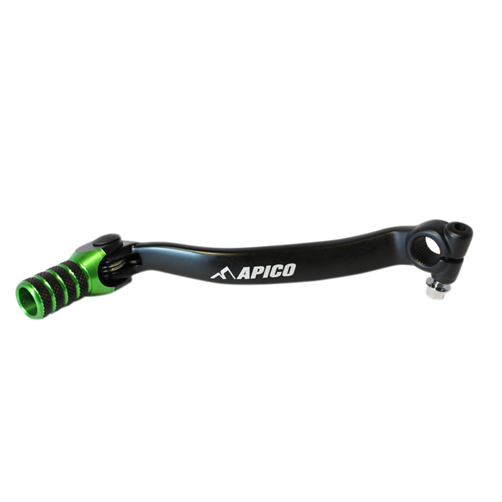 Apico Gear Lever Elite KAWASAKI KX250F 09-23, KX250XC 21-23 Black/Green