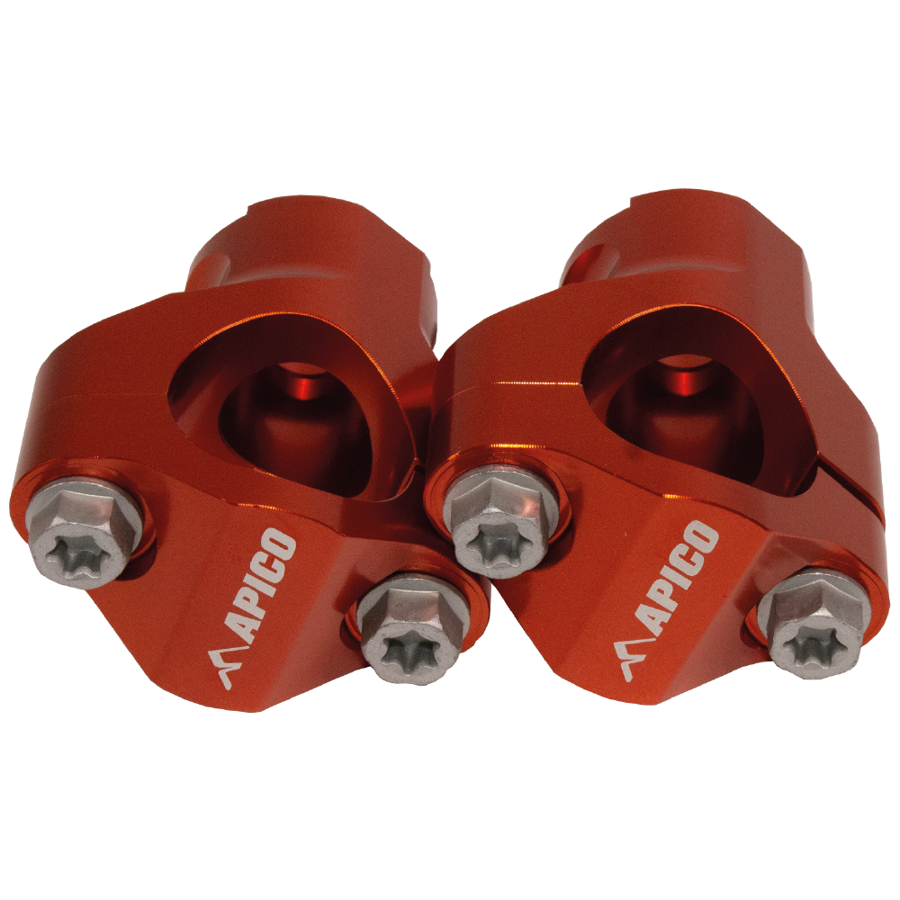 Apico Handlebar Mounts 28.6 KTM/HQV/BET/GAS SX/SX-F/TC/FC 05-16, EXC/EXC-F/TPI/TE/FE/RR/EC 05-23 Orange