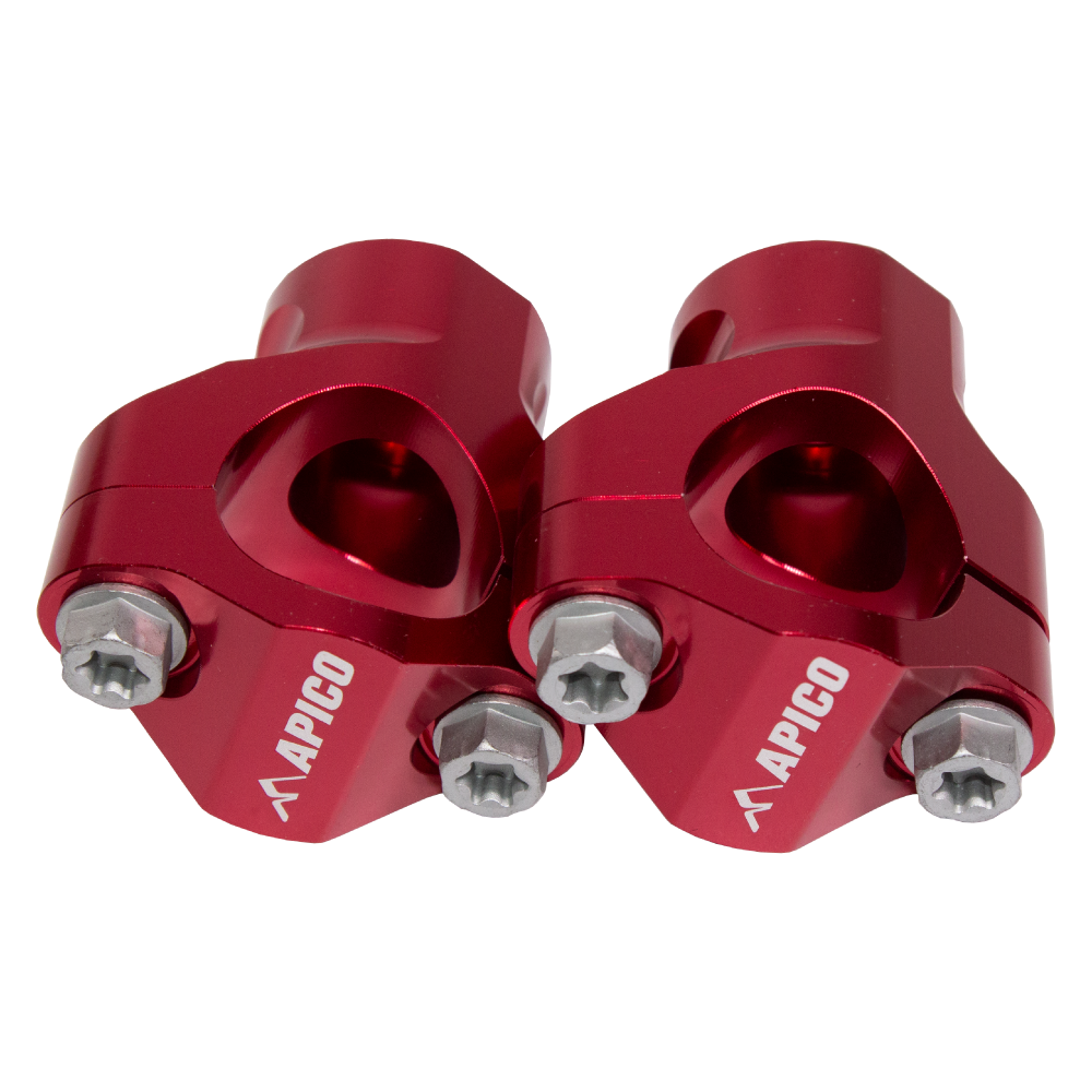 Apico Handlebar Mounts 28.6 KTM/HQV/GAS SX/SX-F125-450 17-22, TC/FC125-450 17-22, MC/MC-F 21-23 Red