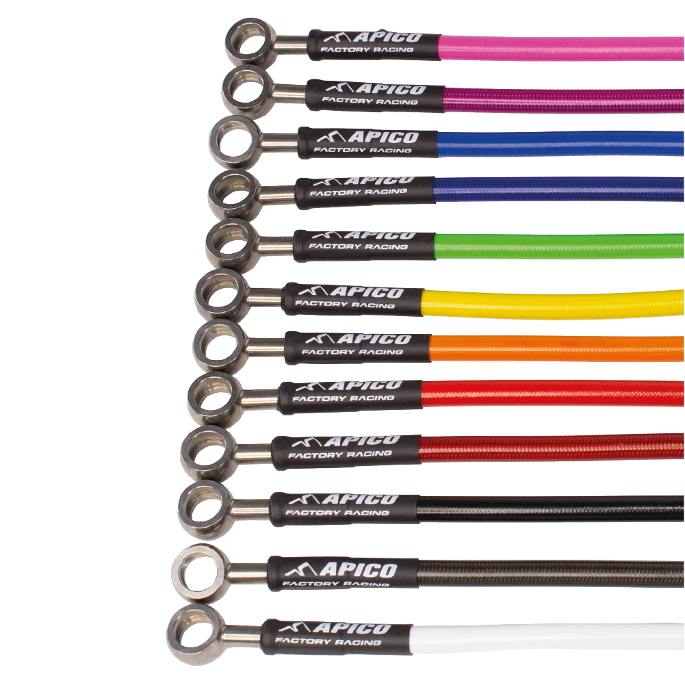 Apico Brake Hose Front KAWASAKI/SUZUKI KX/RM125 04-05, KX/RM250 04-06, KX250F 04-05, RM-Z250 04-06