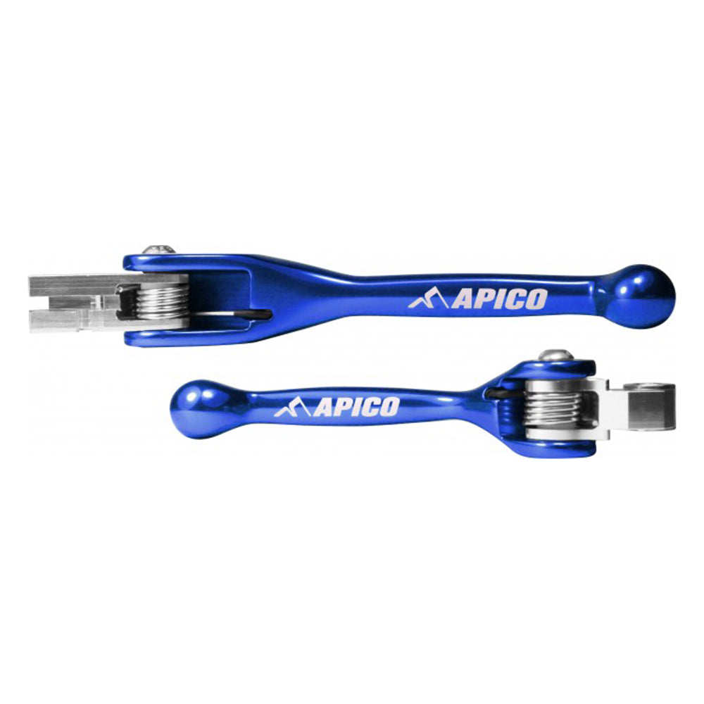Apico Flexi Levers KAW/YAM YZ125-250 08-14, YZ250F-450F 07-08, KX250F 13-20, KX450F 13-18 Blue