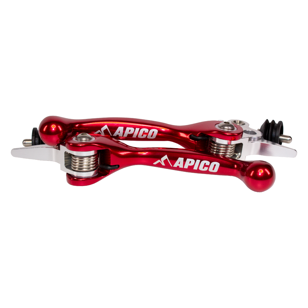Apico Flexi Levers KTM/HQV/GAS SX/TC/MC 65-85 14-23, F-RIDE 14-20 Red