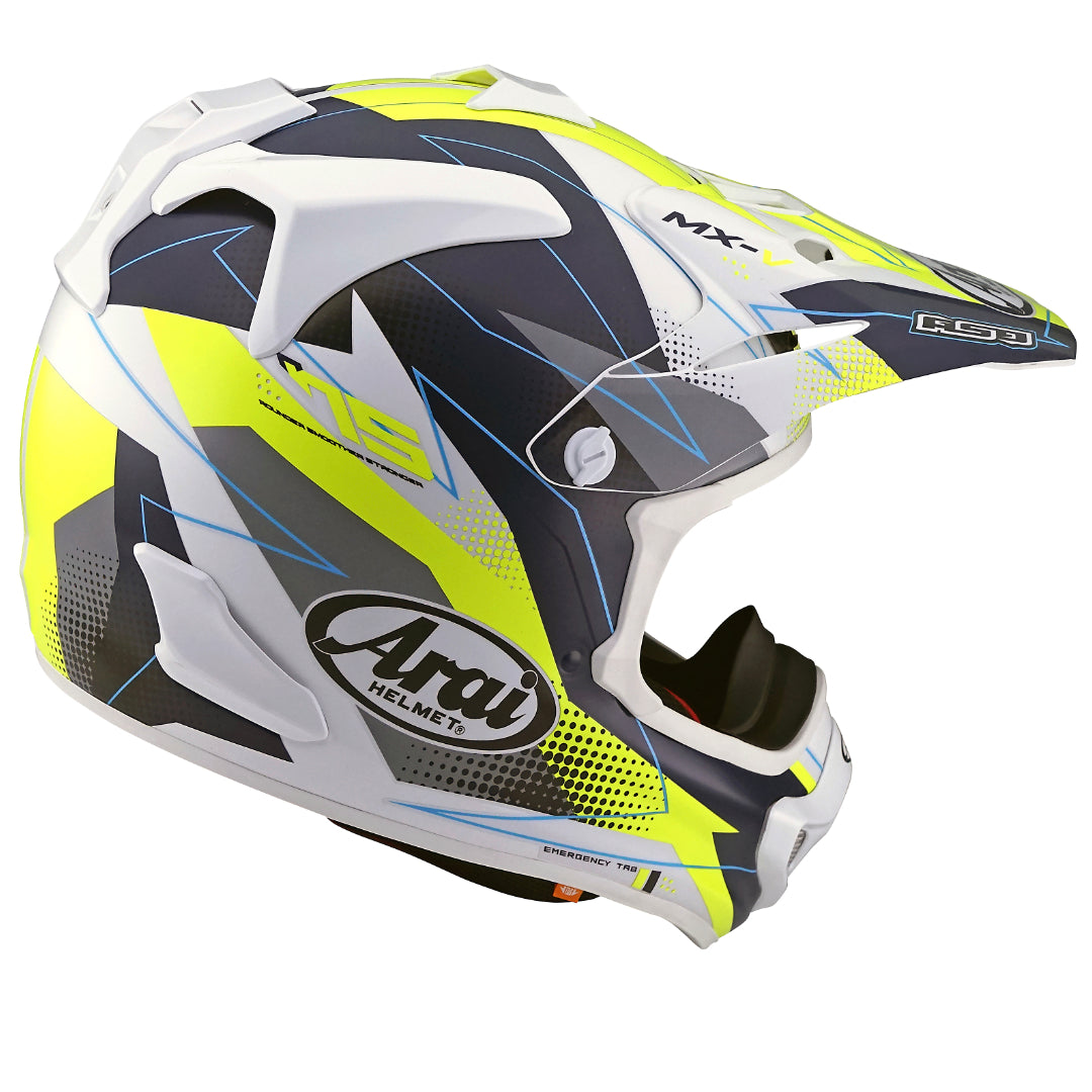 Arai MX-V Resolute Helmet Flo Yellow