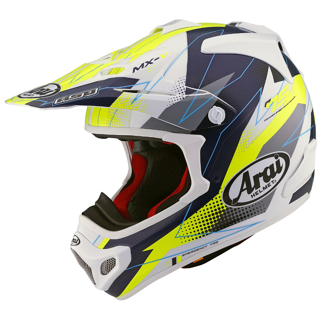 Arai MX-V Resolute Helmet Flo Yellow