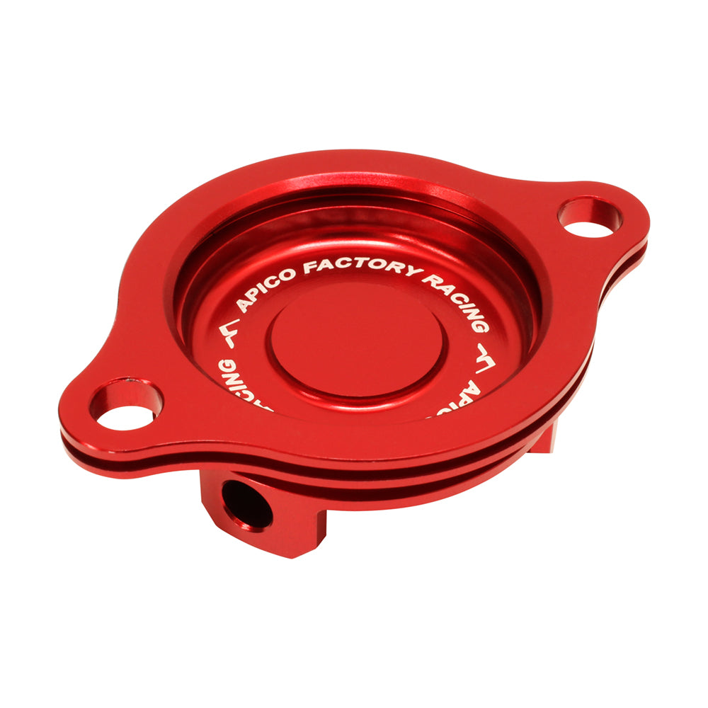Apico Oil Filter Cover HONDA CRF250R 04-09, CRF250X 04-19 Red