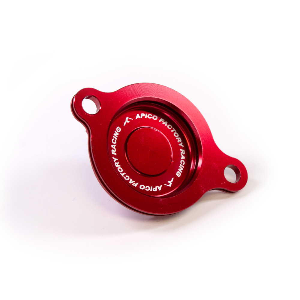 Apico Oil Filter Cover HONDA CRF250R/RX 18-23, CRF450R/RX 17-23, CRF450X/L/RL 19-23 Red