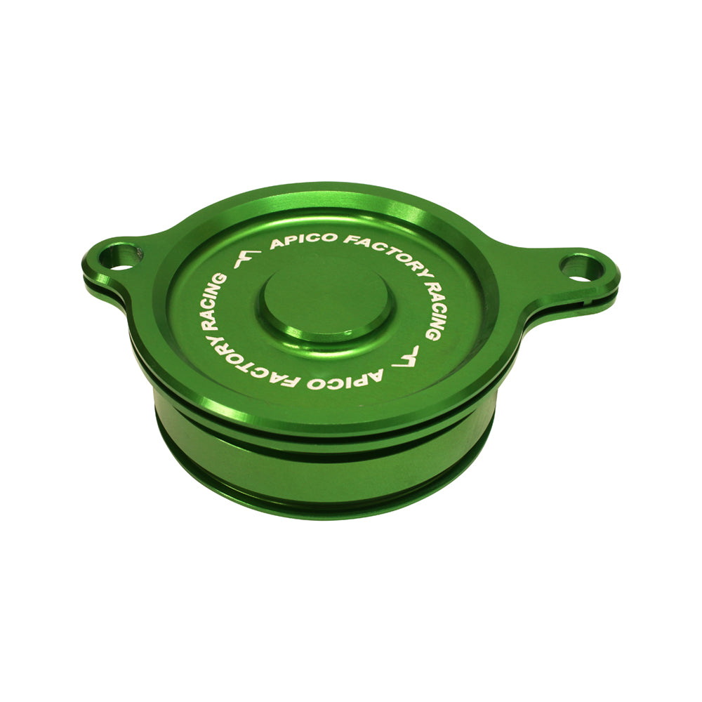 Apico Oil Filter Cover KAWASAKI KX450F 06-15, KLX450 08-15 Green