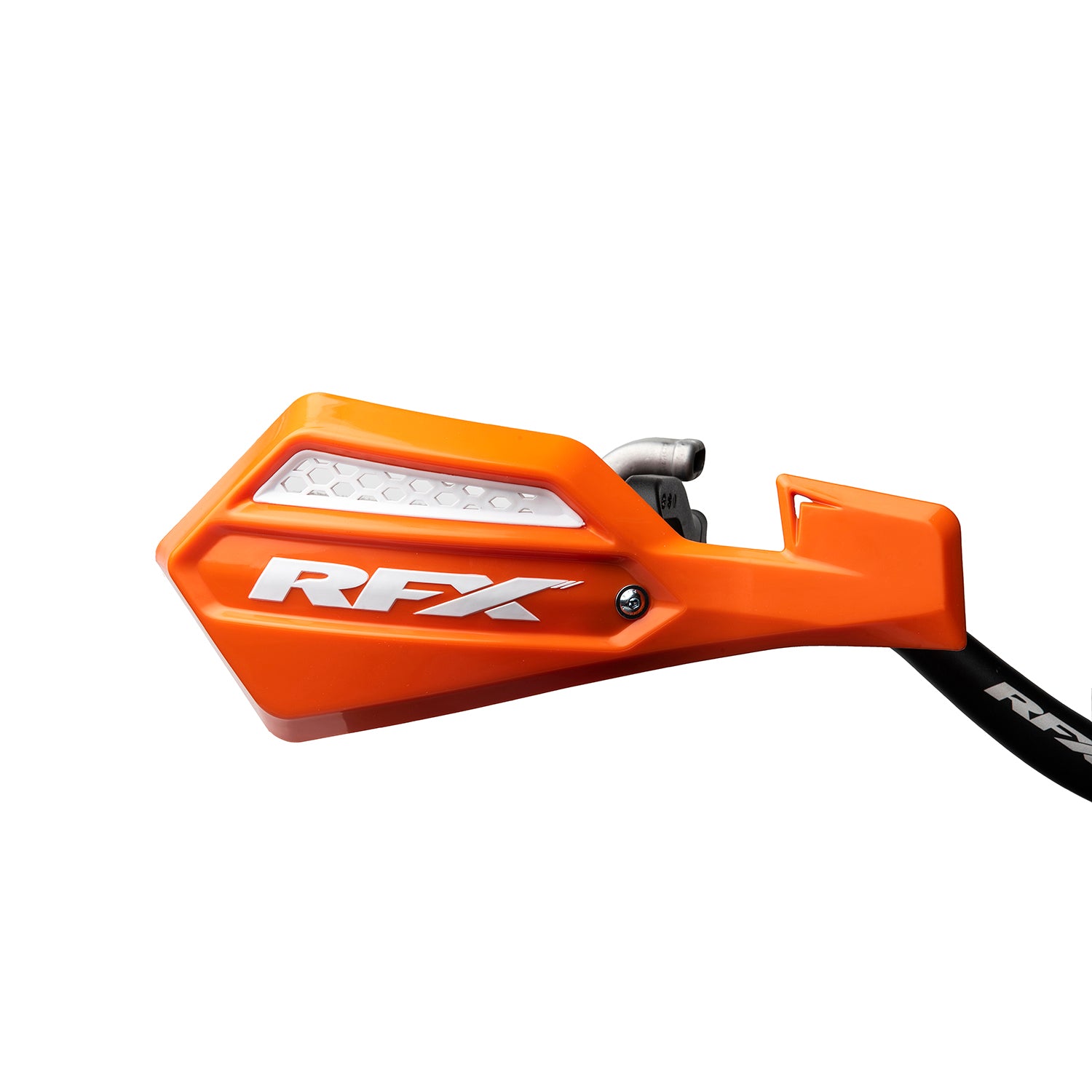 RFX 1 Series Handguards Orange/White Inc Fitting Kit