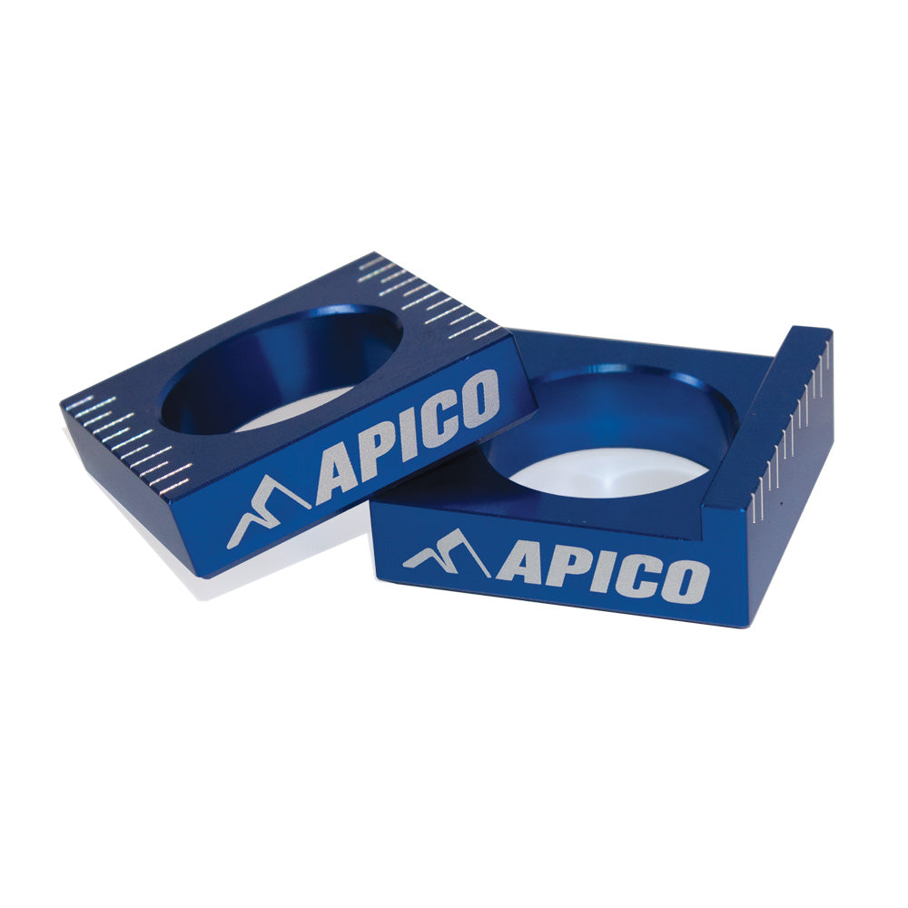 Apico Rear Axle Block YAMAHA YZ250F/450F 14-23 Blue