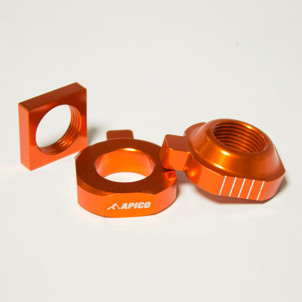 Apico Rear Axle Block KTM/HQV/GAS SX85/F-RIDE 15-23, TC85 15-23, MC85 21-23 Orange