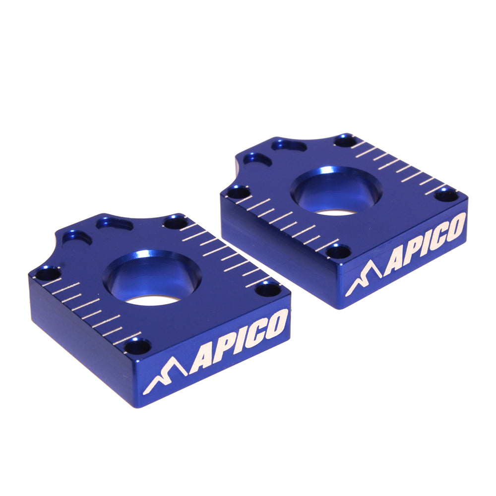 Apico Rear Axle Block YAMAHA YZ65 18-23, YZ85 19-23 Blue