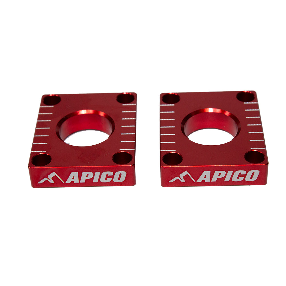 Apico Rear Axle Block HONDA CRF250L/RL 13-21, CRF300L/RL 21-23 Red