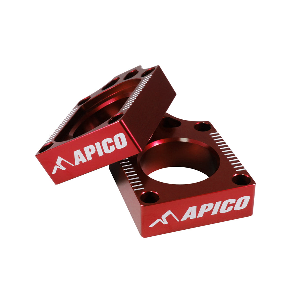 Apico Rear Axle Block SUZUKI RM-Z250/450 04-22 Red