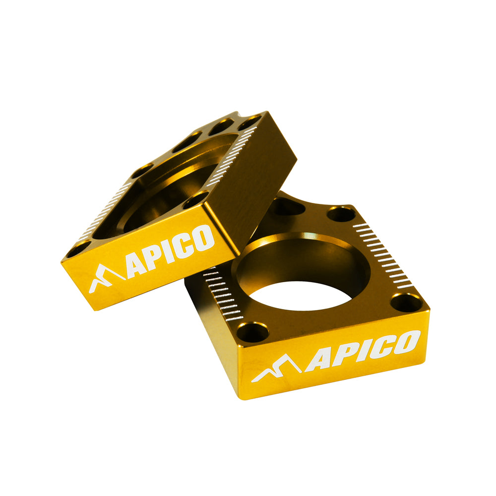 Apico Rear Axle Block SUZUKI RM-Z250/450 04-22 Yellow