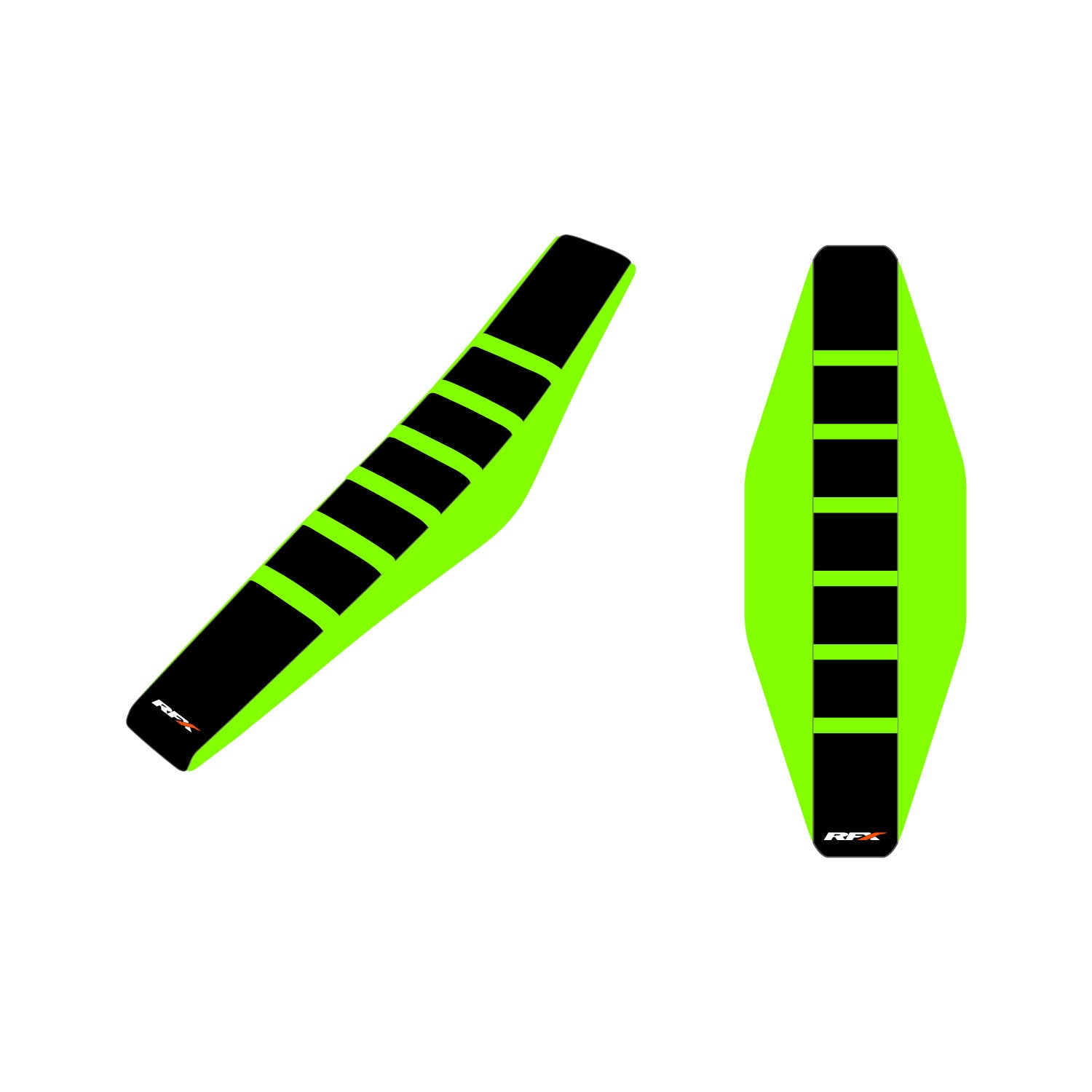 RFX Pro Ribbed Seat Cover Kawasaki (Green Side/Black Top/Green Rib) KX250F 21-24 KX450F 19-23