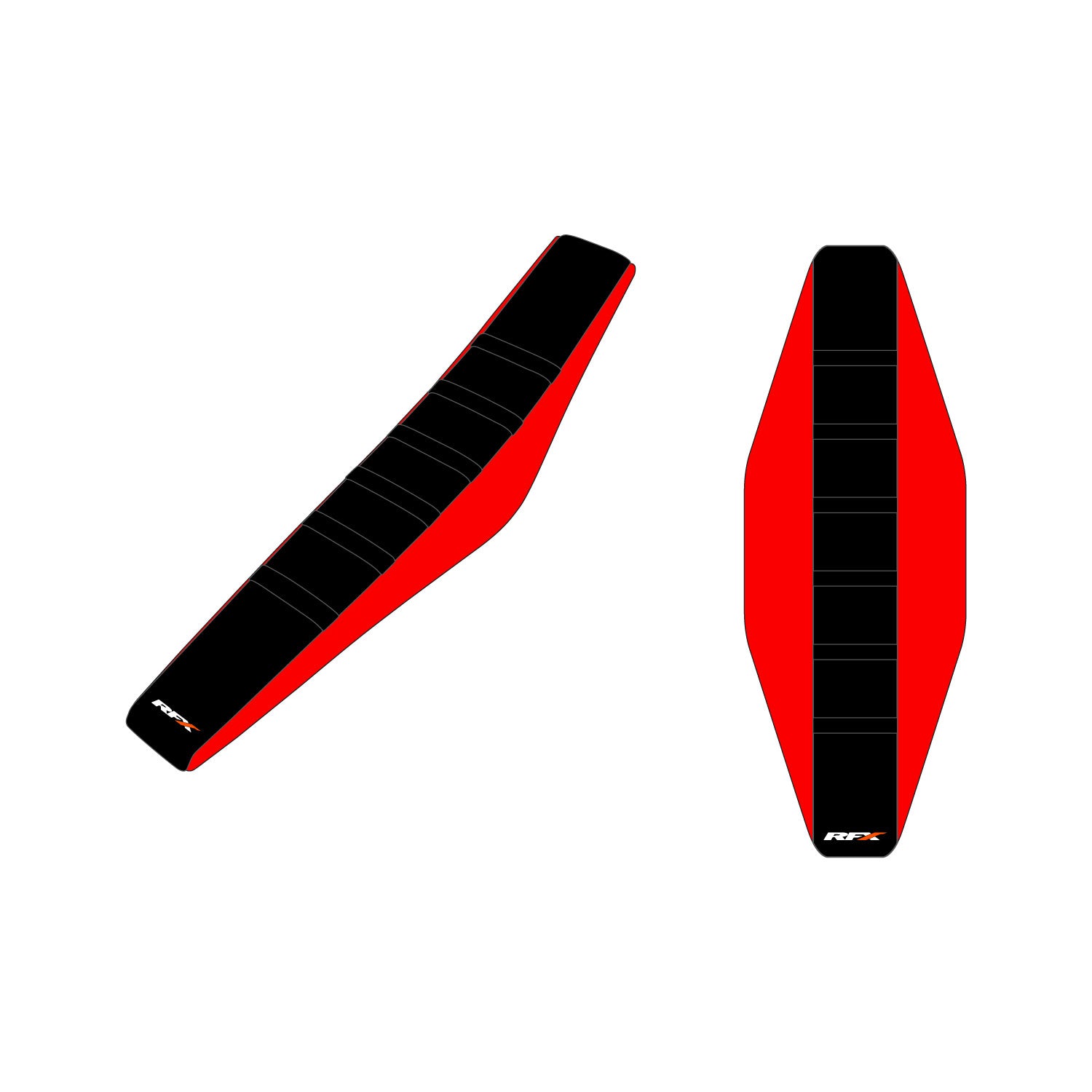 RFX Pro Ribbed Seat Cover Honda (Red Side/Black Top/Black Ribs) CRF R/RX250 18-21 450 17-20