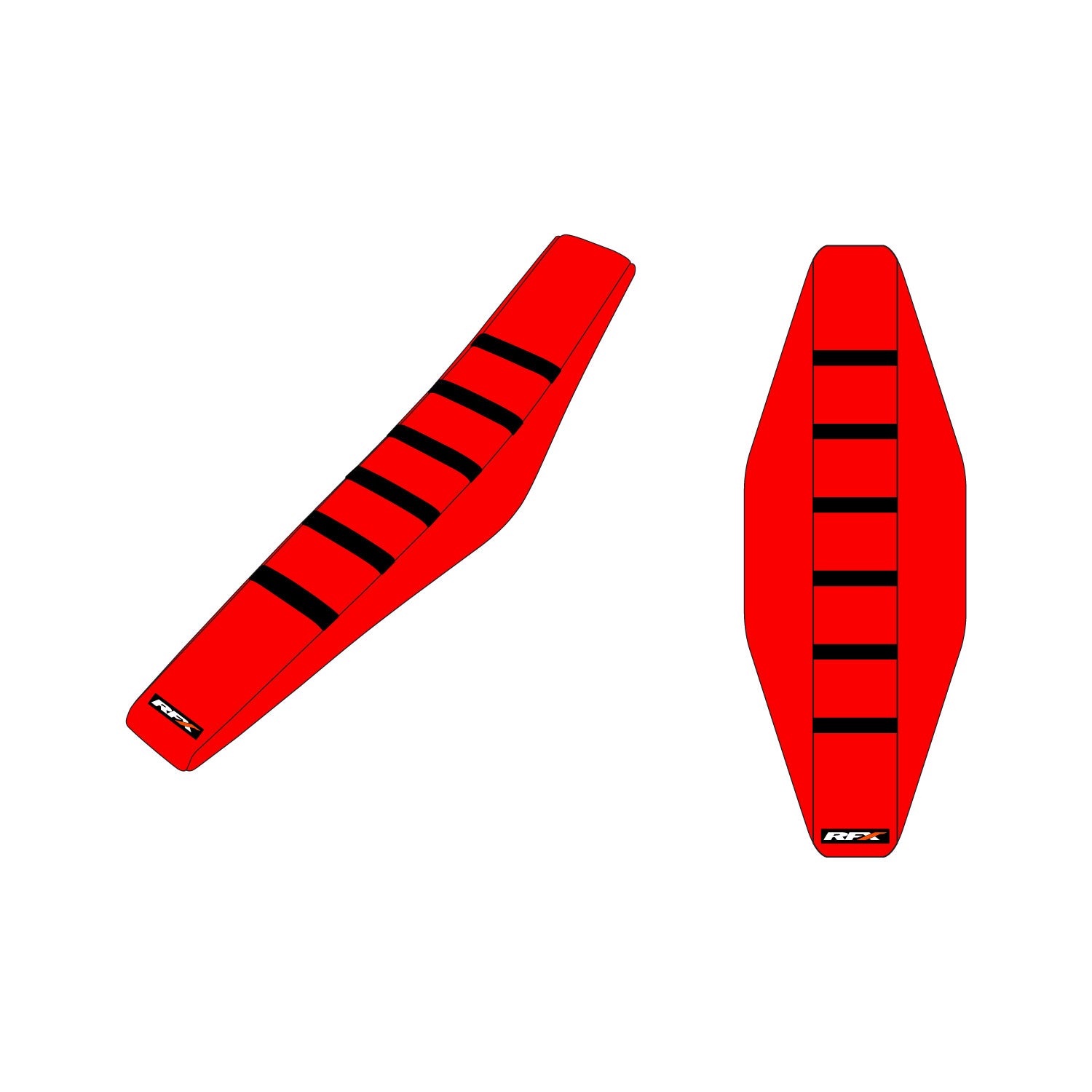 RFX Pro Ribbed Seat Cover Honda (Red Side/Red Top/Black Rib) CRF R/RX 250 22-24 450 21-24