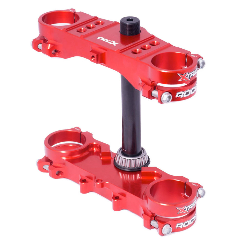 Xtrig Rocs Pro Triple Clamps Red Gas Gas MC/EC 21-22 KTM SX/SXF 13-22 Husqvarna TC/FC 14-22 (OS 20-22mm)