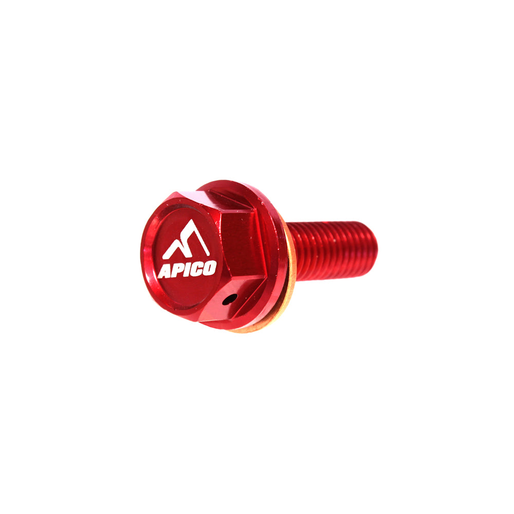 Apico Magnetic Sump Bolt HONDA CRF250R 04-09, CRF250X 04-18 Red