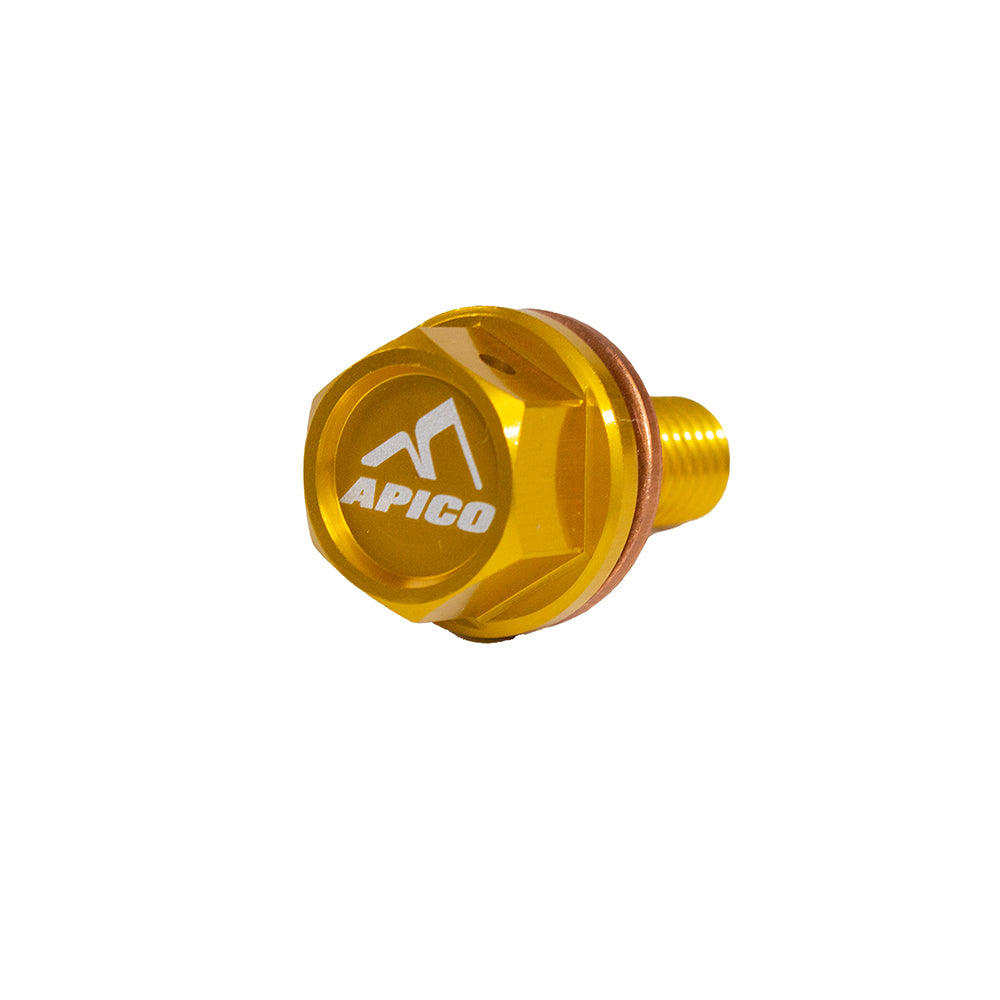 Apico Magnetic Sump Bolt HONDA CRF250R 10-17, CRF450R 09-16, RM-Z250/450 Yellow